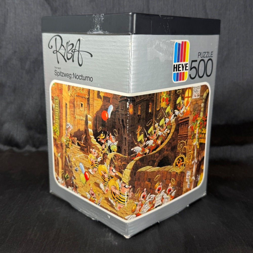 Heye 1986 Ryba Nocturno 500pc Puzzle Germany Triangular Box 8348 Spitzweg
